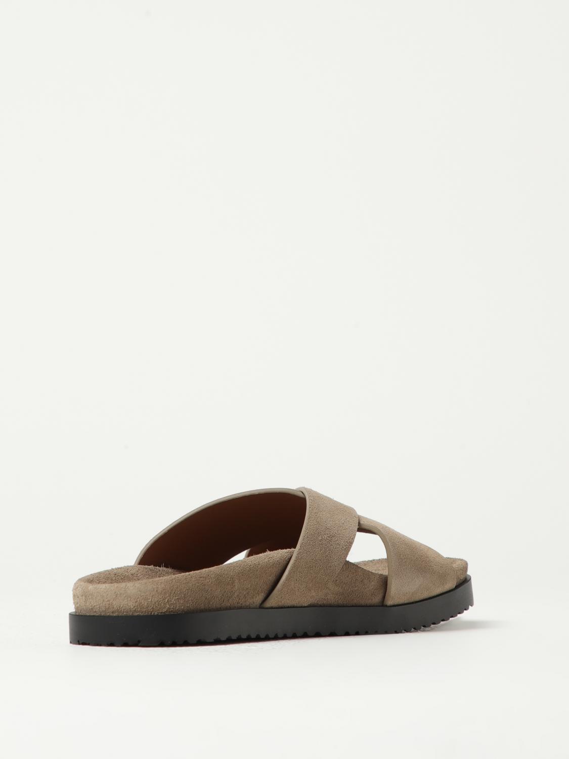 サンダル DOUCAL'S Men Sandals Beige DU3180NECKPF772 NC30 Men's suede double-strap sandal | camel - Doucal's