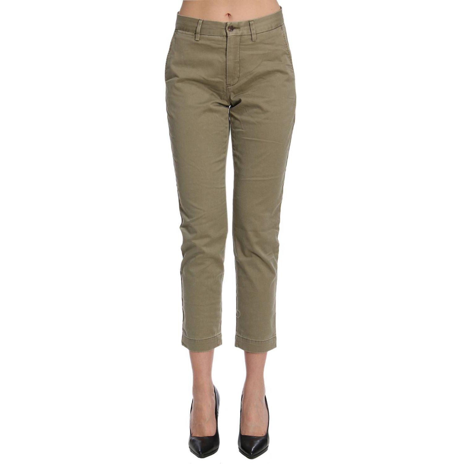 Polo Ralph Lauren Cotton Pants Women in Green - Lyst