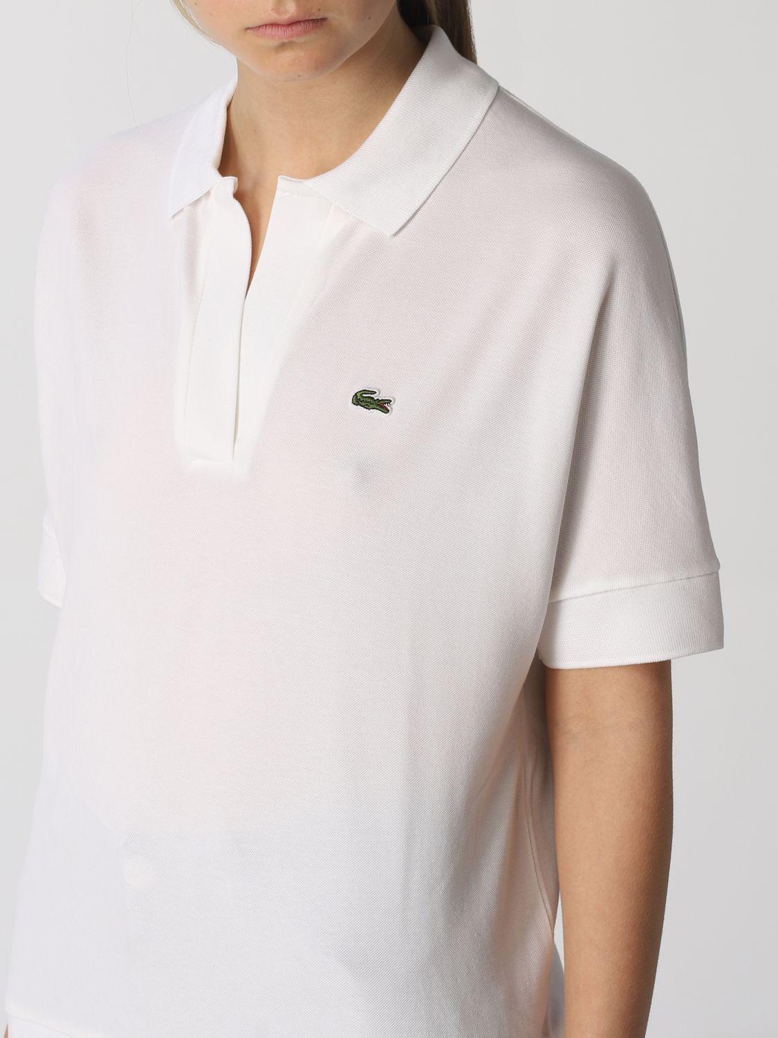 Lacoste Polo Shirt in White | Lyst