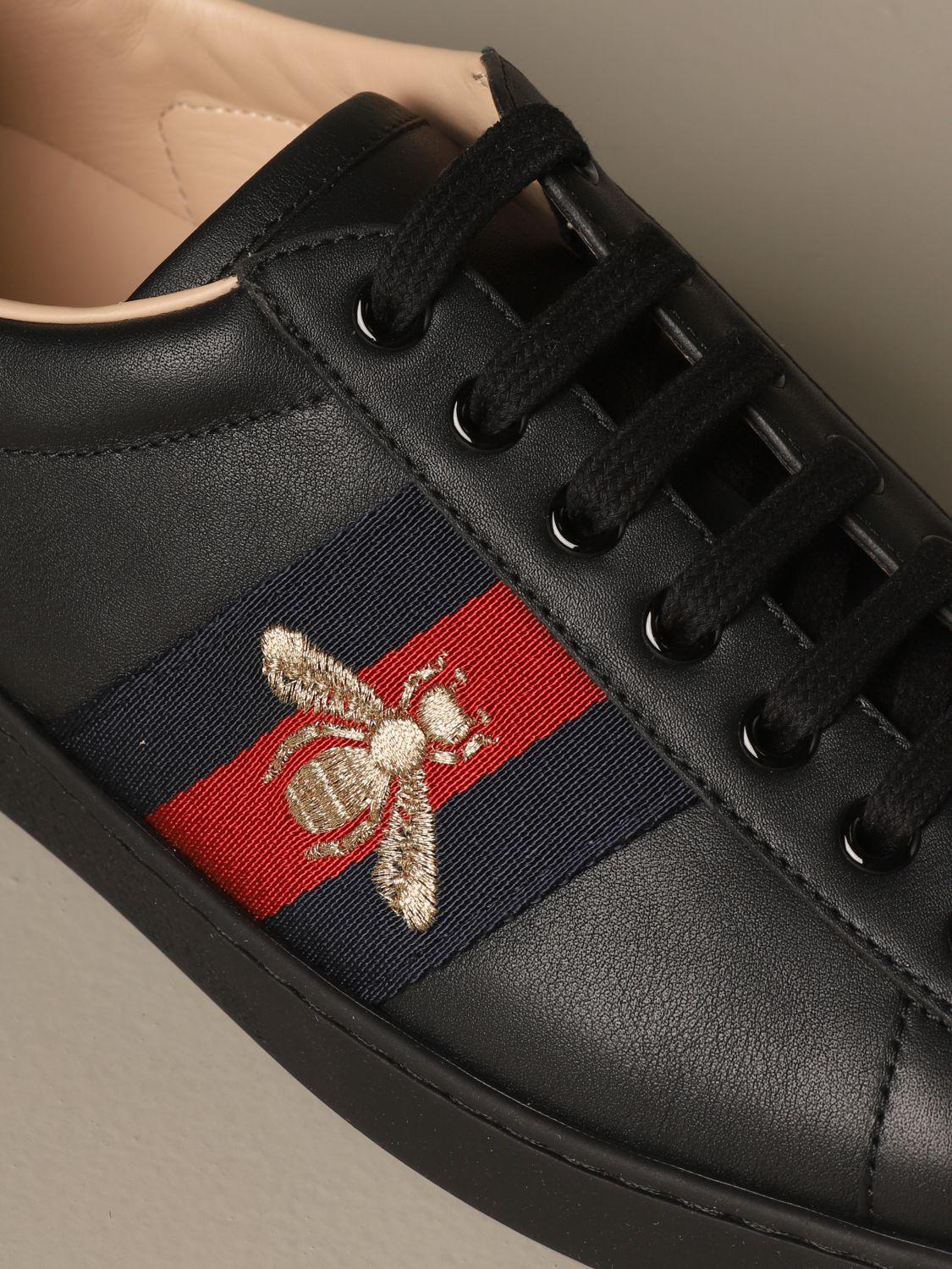 black gucci canvas shoes