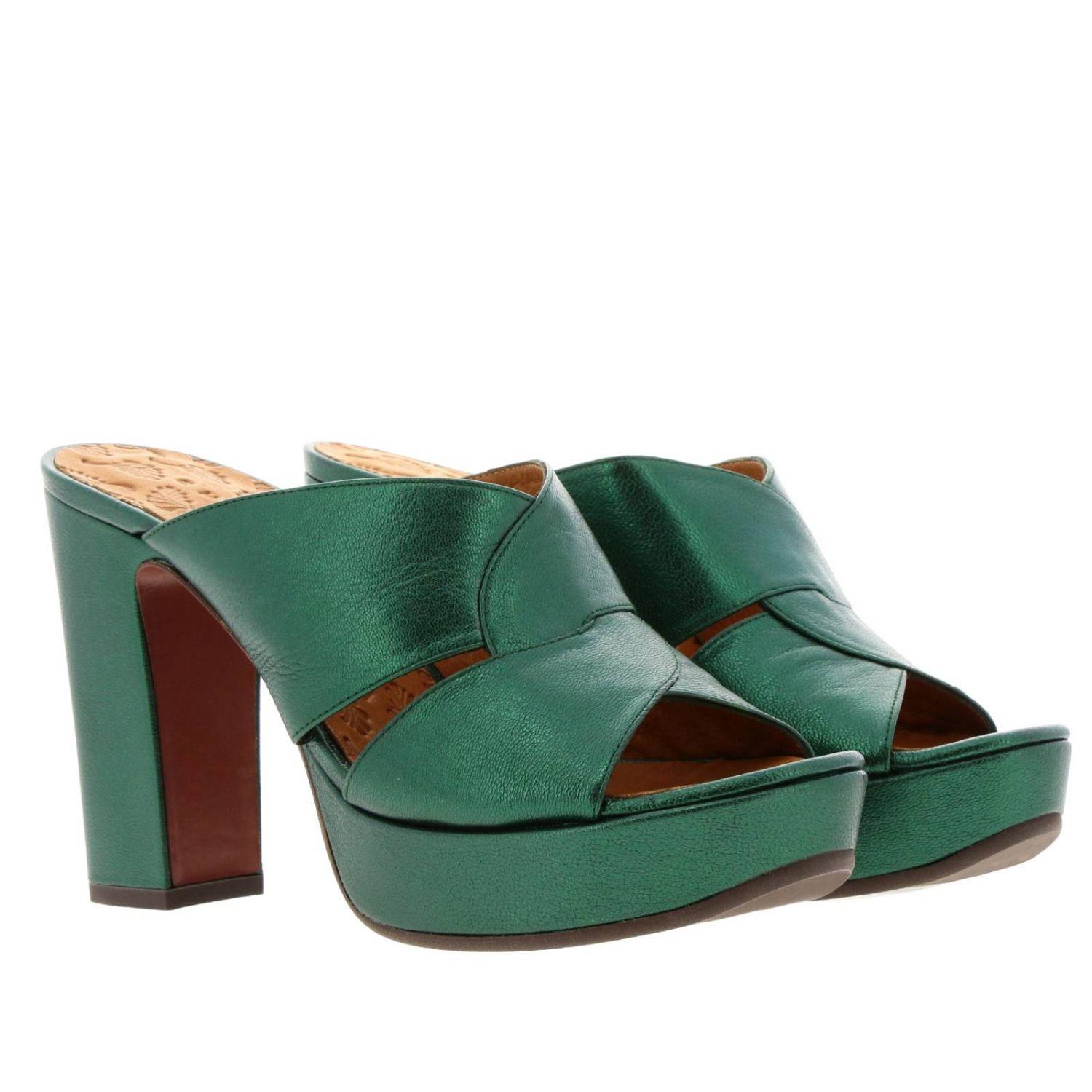 Chie Mihara Women's Heeled Sandals in Green - Lyst
