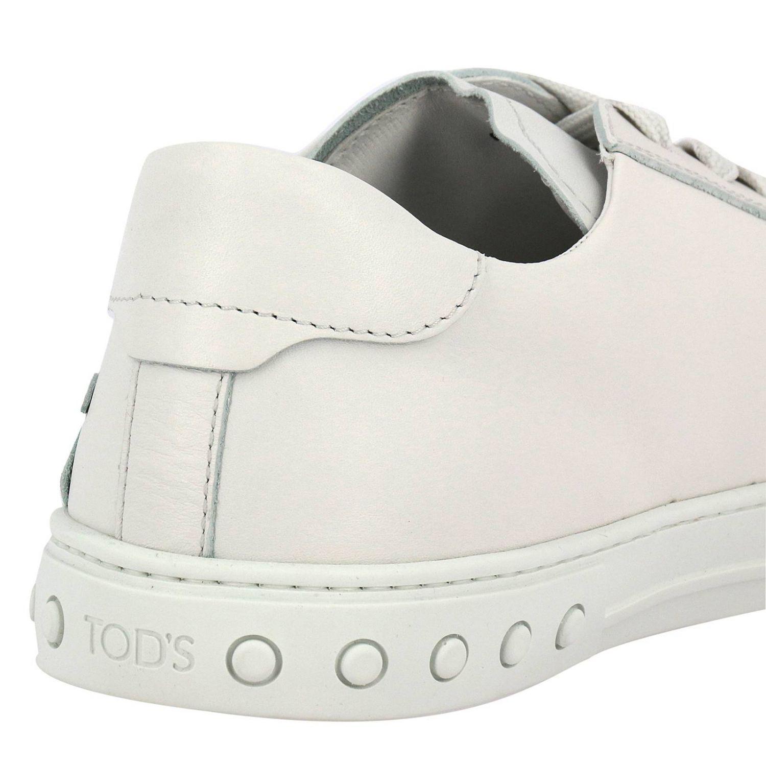 Tod's Leather Sneakers Shoes Men in White for Men - Lyst