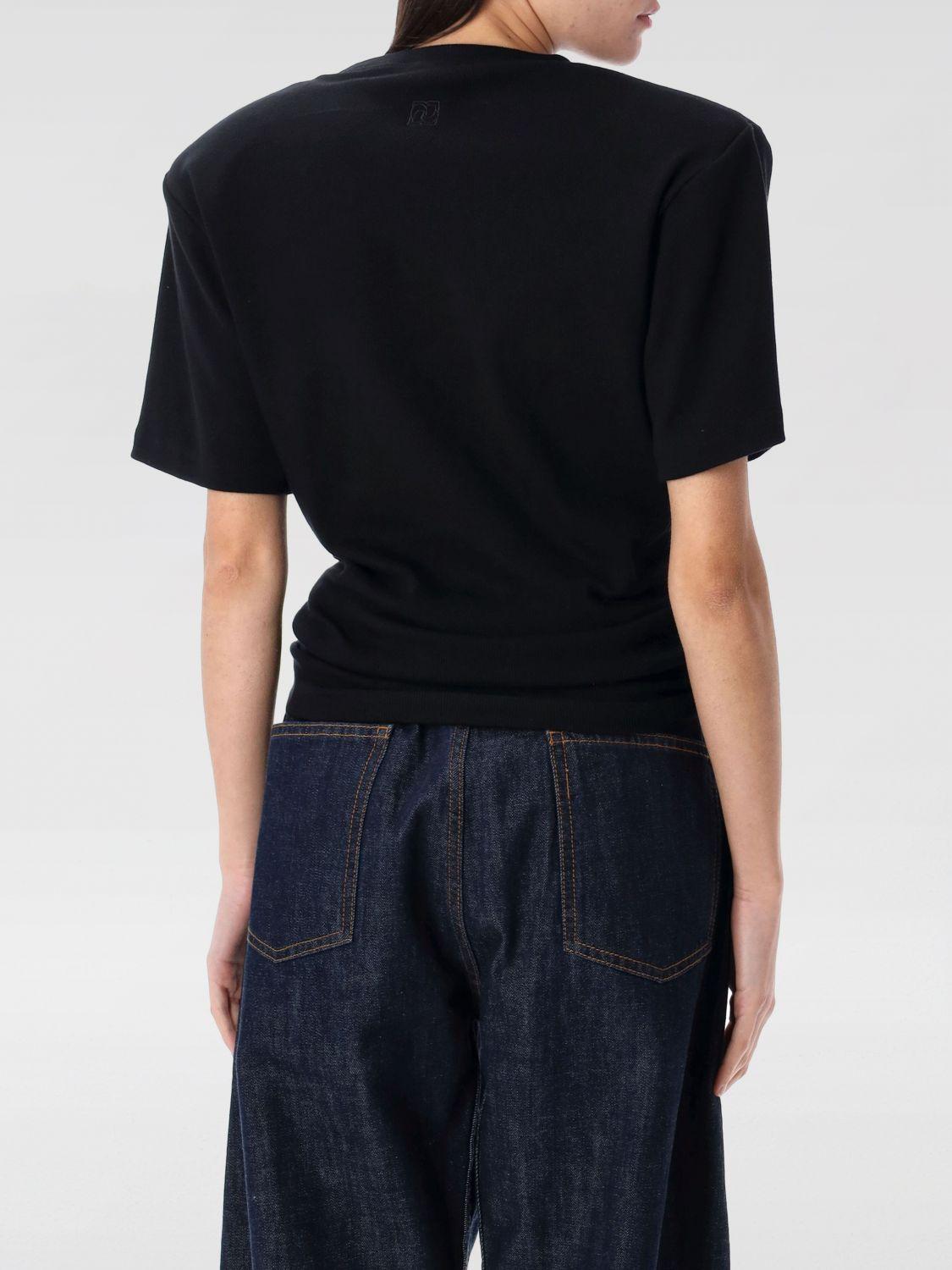 【関税込み】Magda Butrym ブラック ノット Tシャツ Knotted t-shirt in black