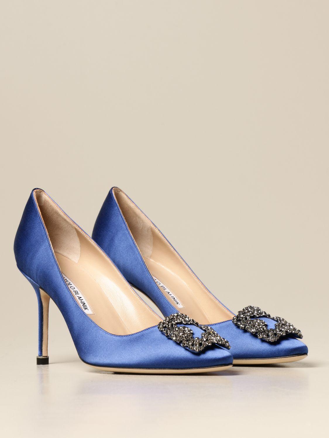 manolo blahnik light blue heels