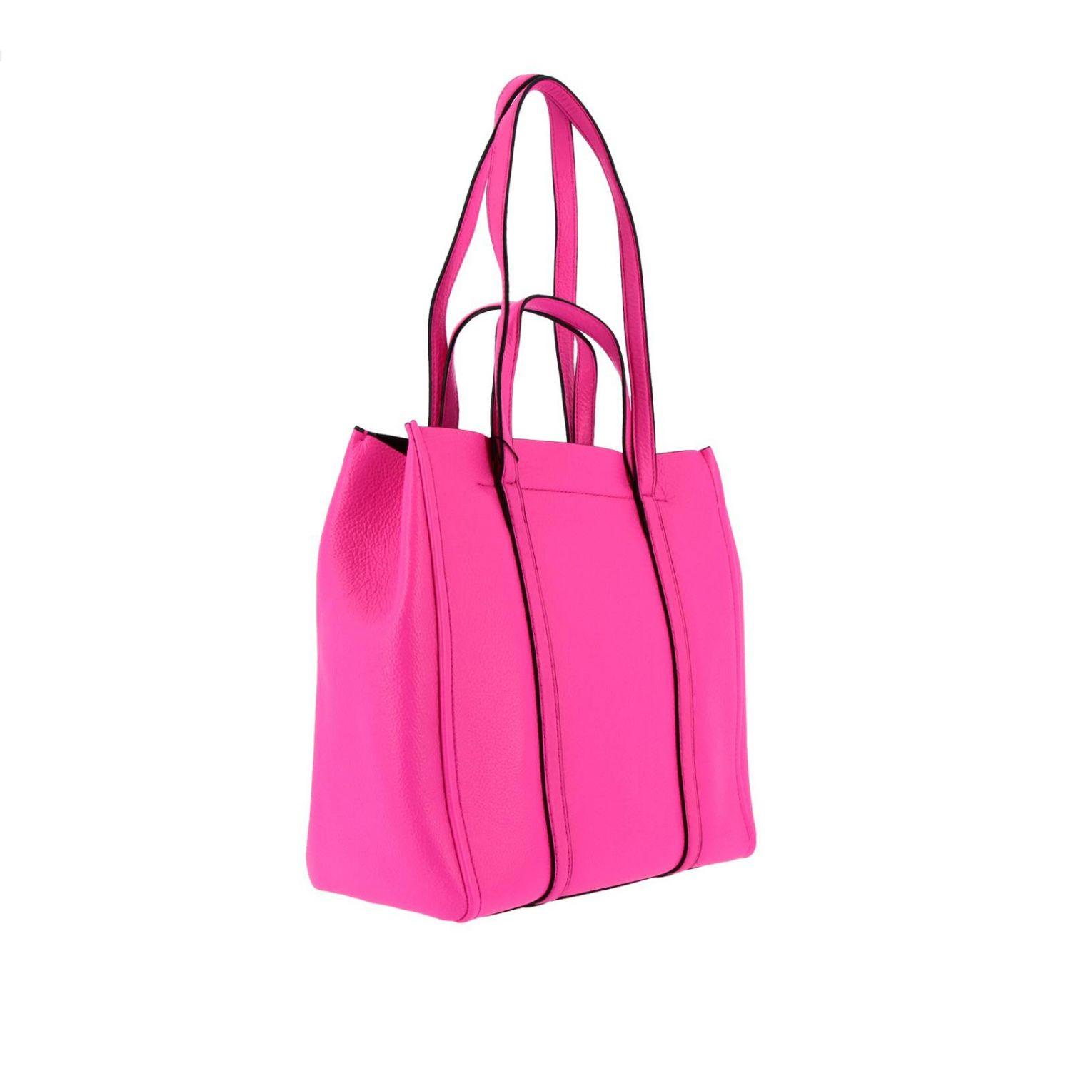 Marc Jacobs Leather The Tag Tote 27 Bag in Fuchsia (Pink) - Lyst