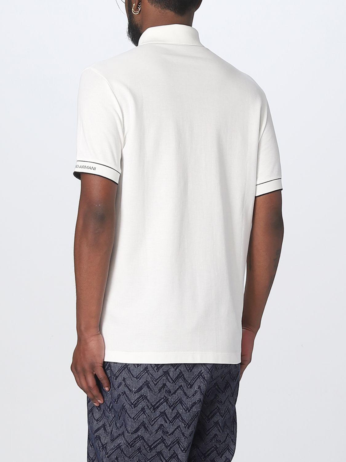 Emporio Armani Polo Shirt in White for Men | Lyst