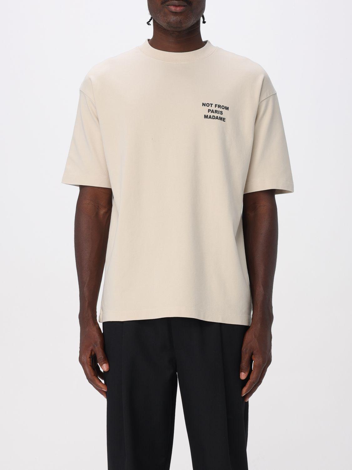 Tシャツ・カットソー DROLE DE MONSIEUR Men Sweater SW157CO127OFFWHITE White Drôle de Monsieur Oranger Print Sweatshirt Off White at