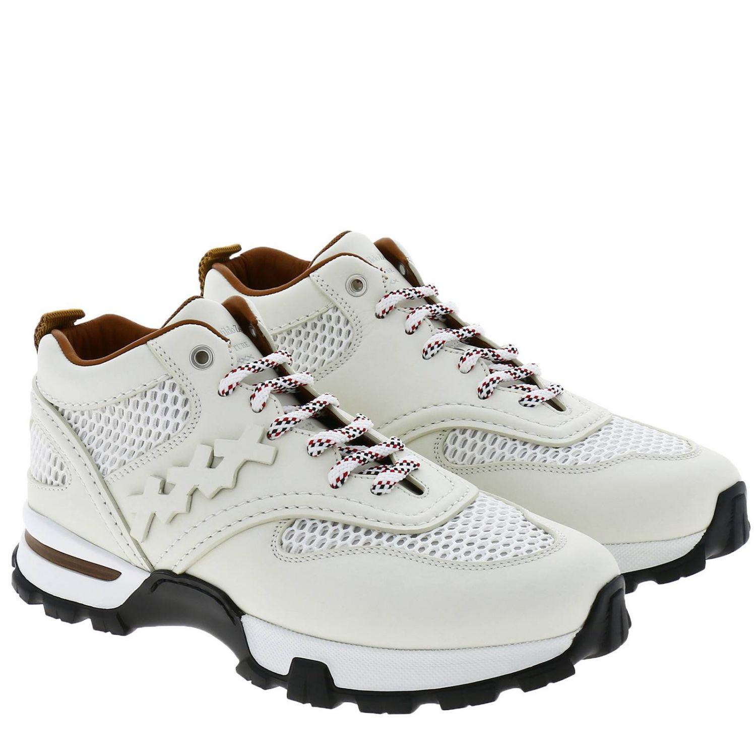 Zegna Leather Cesare Trainers in White for Men | Lyst