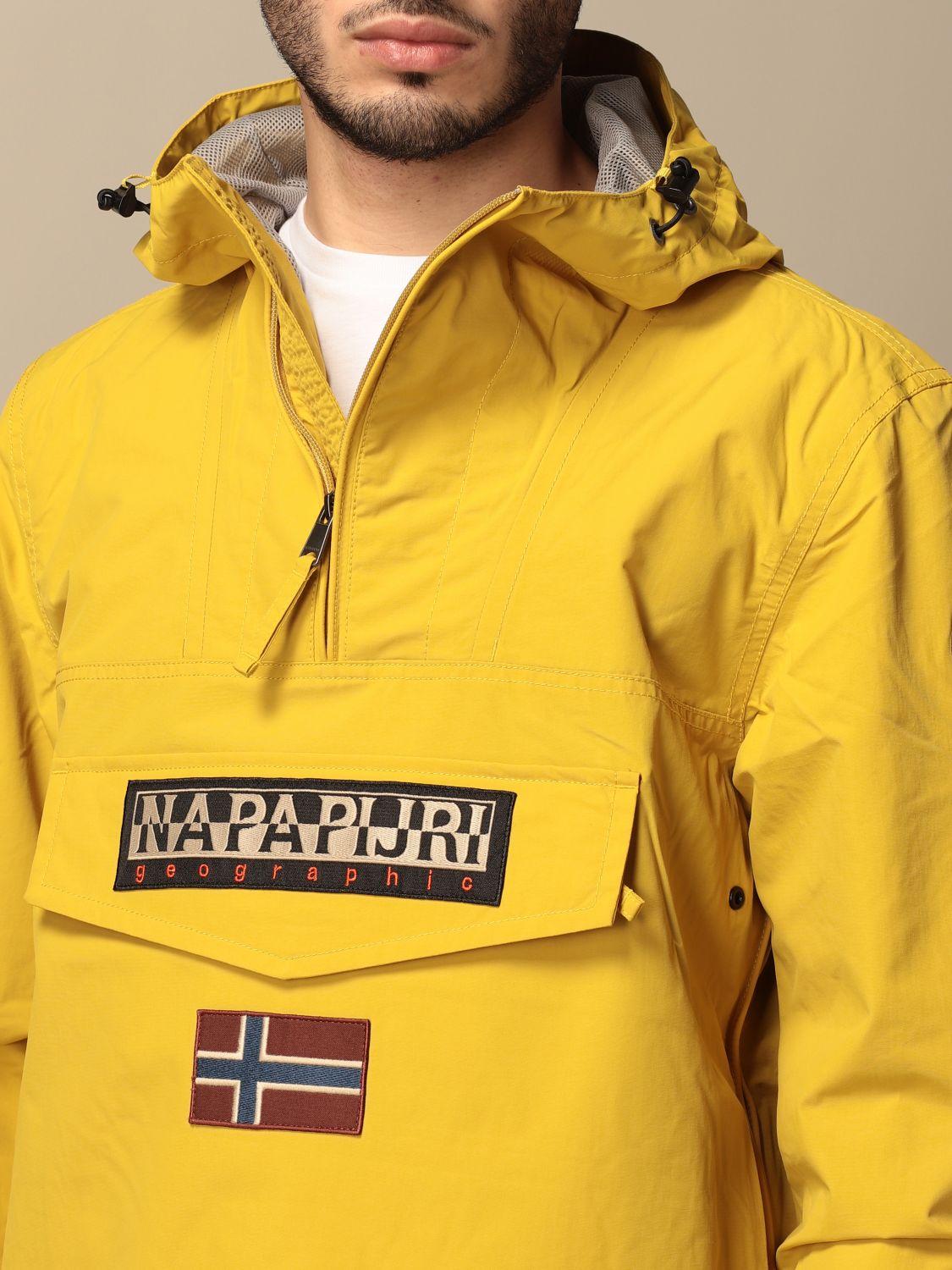 Napapijri Jacket in Yellow (White) for Men | Lyst