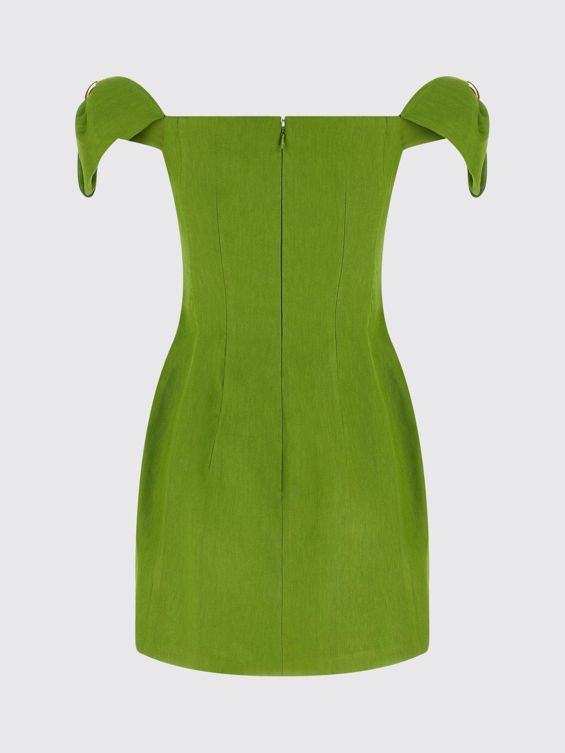 green emerald velvet dress Elisabetta Franchi White Low V neck Dress - BOPF