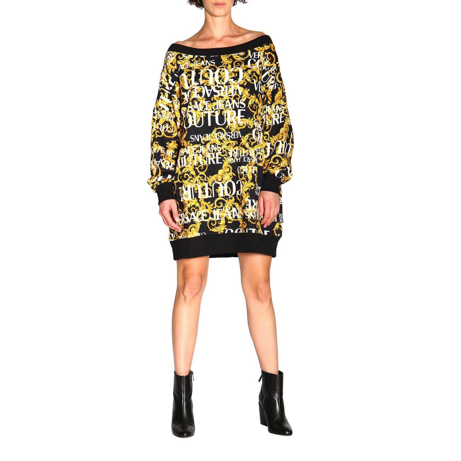 Versace Jeans Women's Dress in Black Lyst