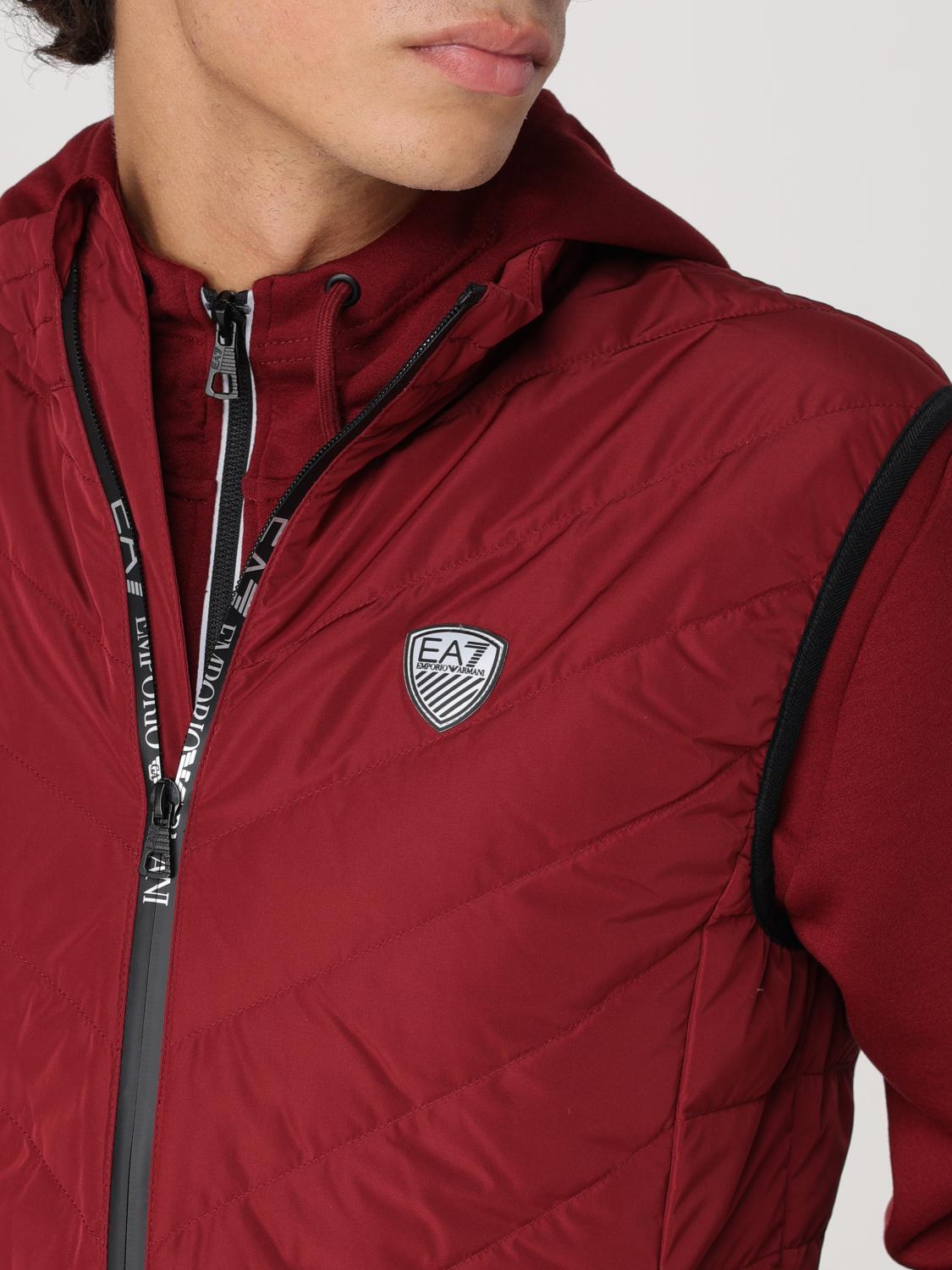 Ea7 gilet red best sale