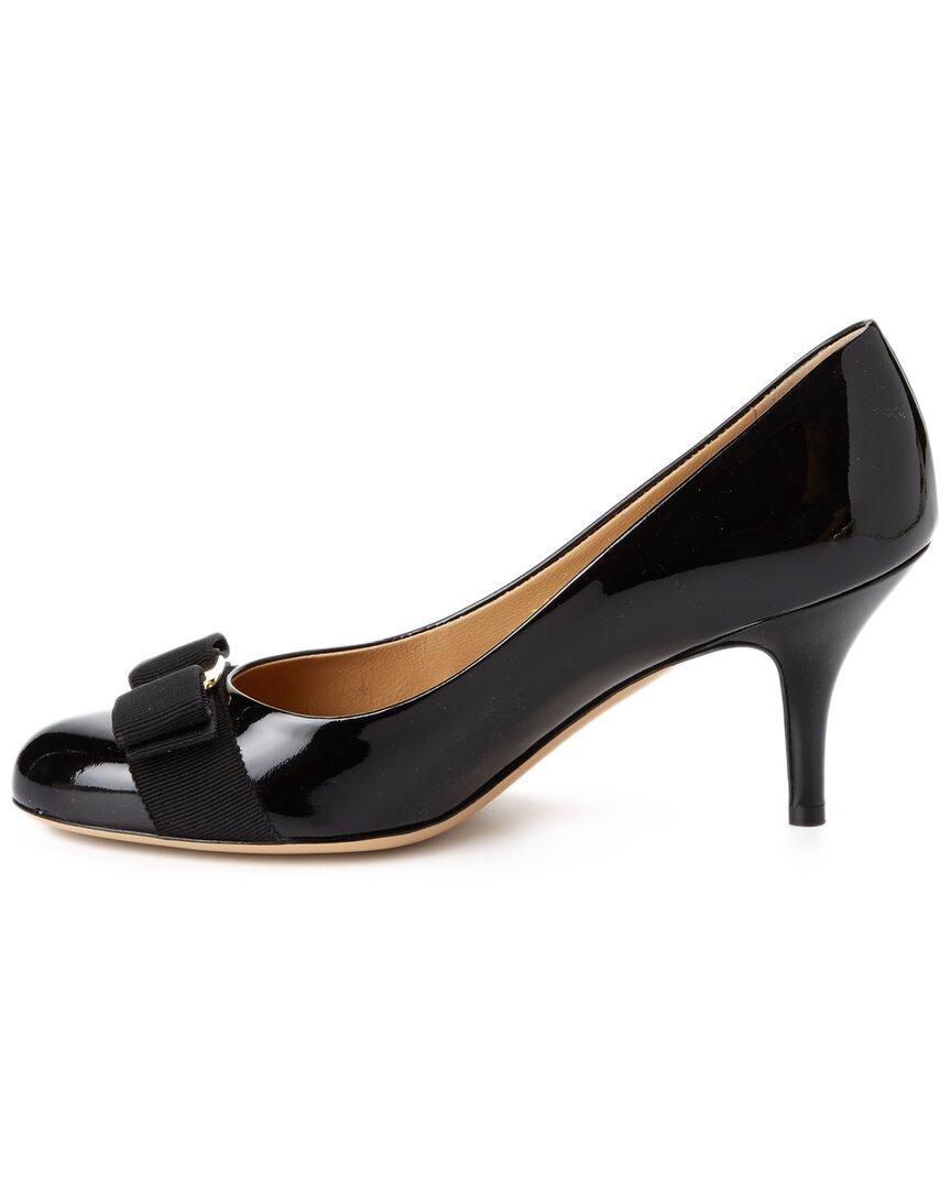 Ferragamo Leather Vara Bow Patent Pump 