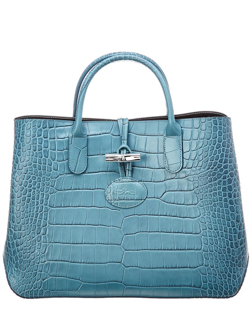 longchamp embossed tote
