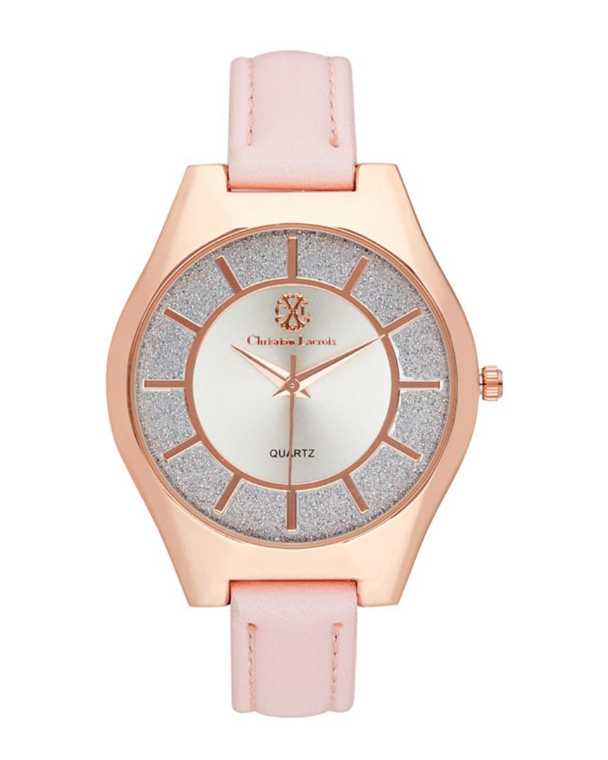 CXL by Christian Lacroix Women's Polyurethane Watch in Pink Save 20