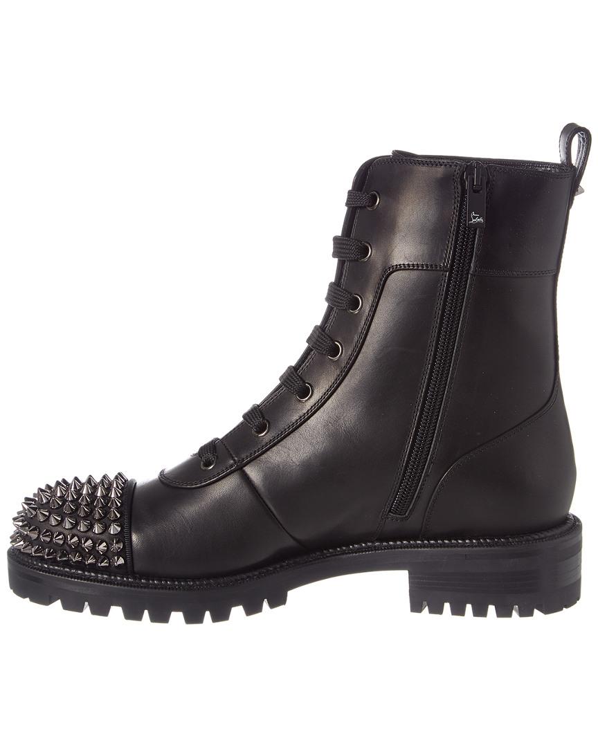 christian louboutin women's combat boots