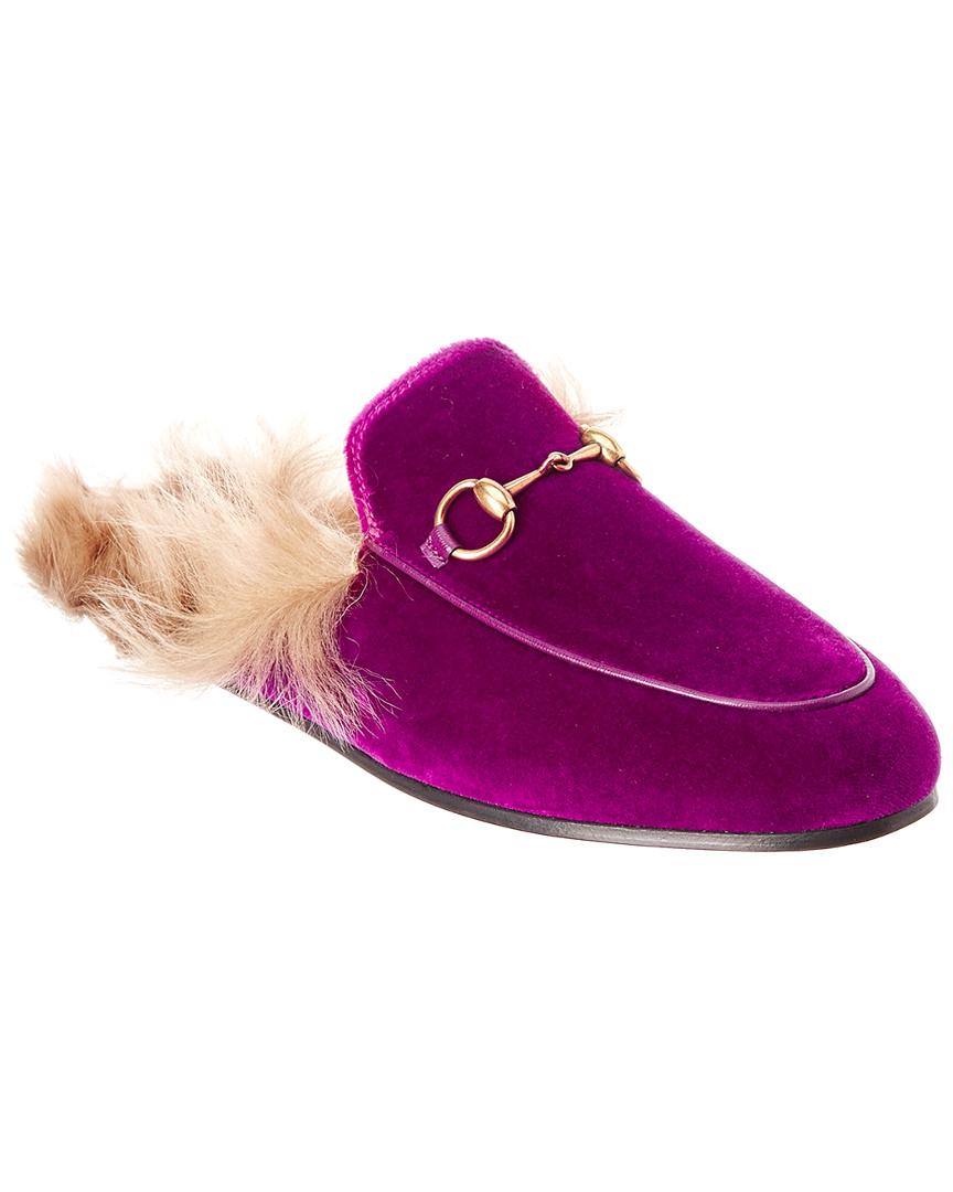 gucci princetown velvet