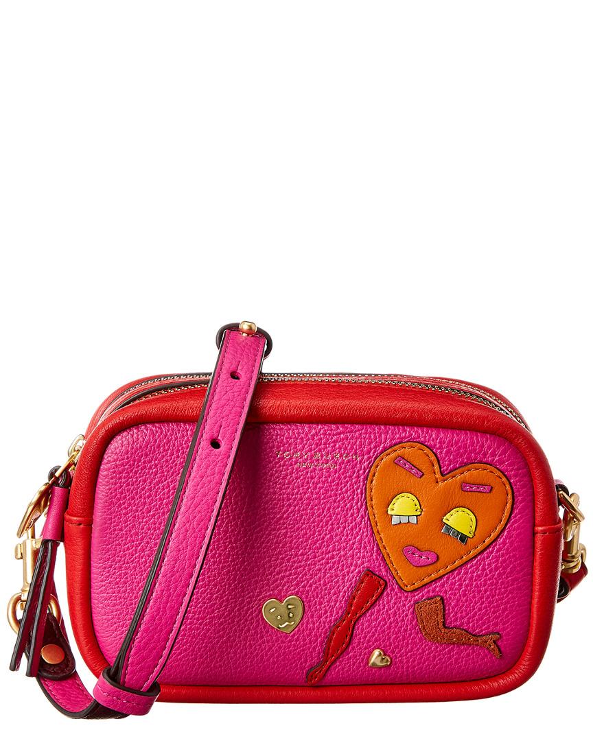 Tory Burch Leather Perry Patchwork Hearts Mini Bag | Lyst