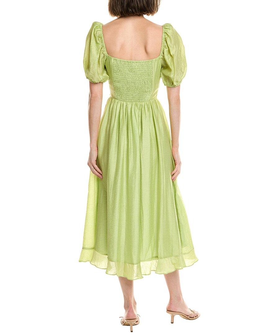 knee length dresses for ladies Green Floral Halcyon Midi Dress main image 0