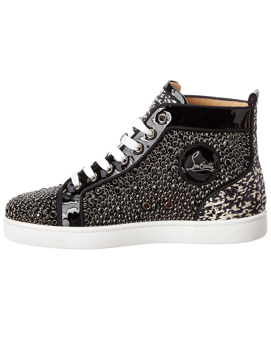 christian louboutin studded trainers