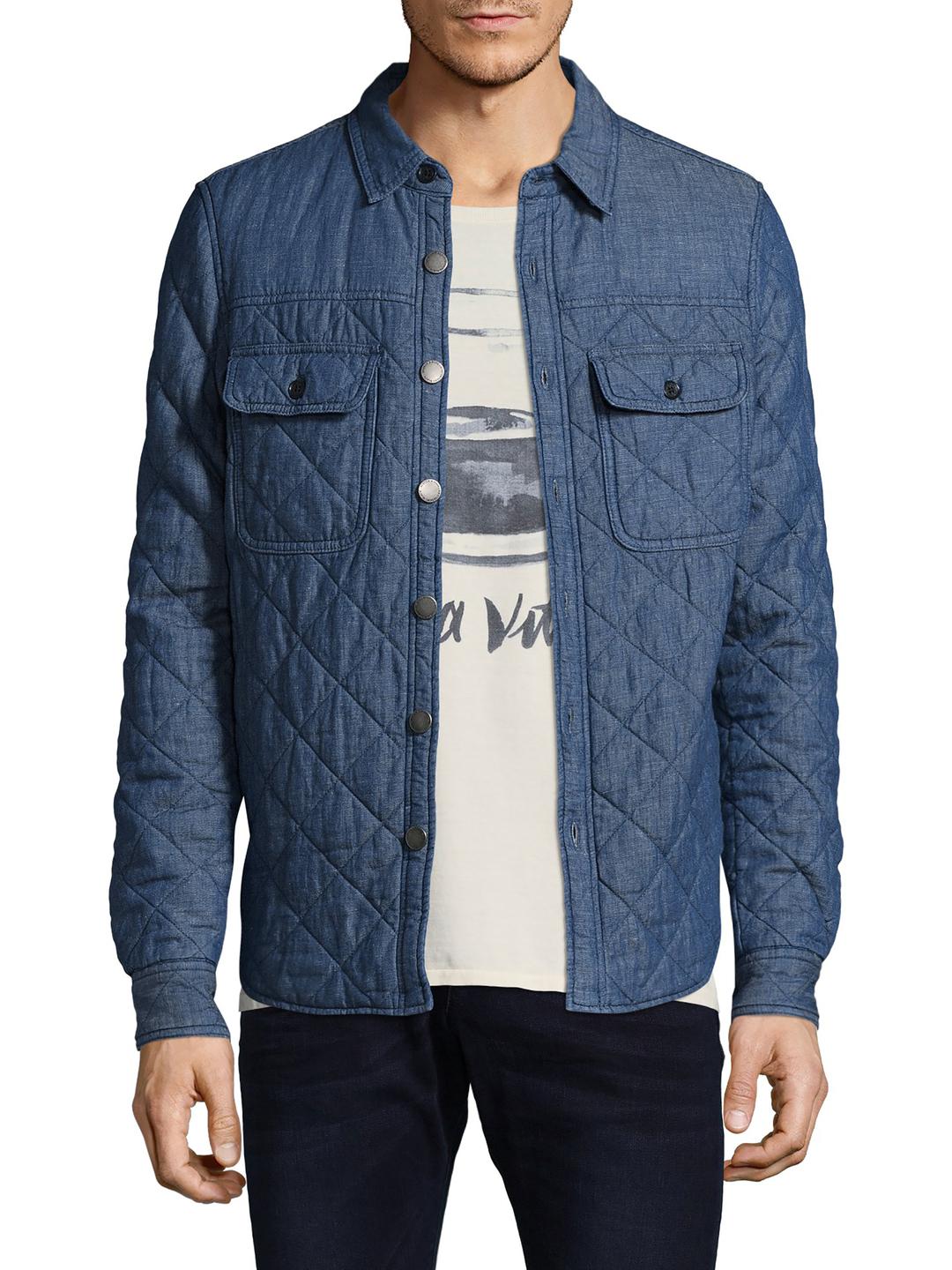 scotch and soda quilted shirt jacket