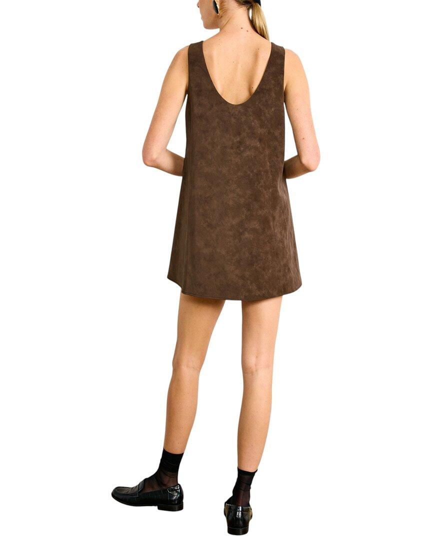 line and dot suede dress SYLVIE MAXI DRESS