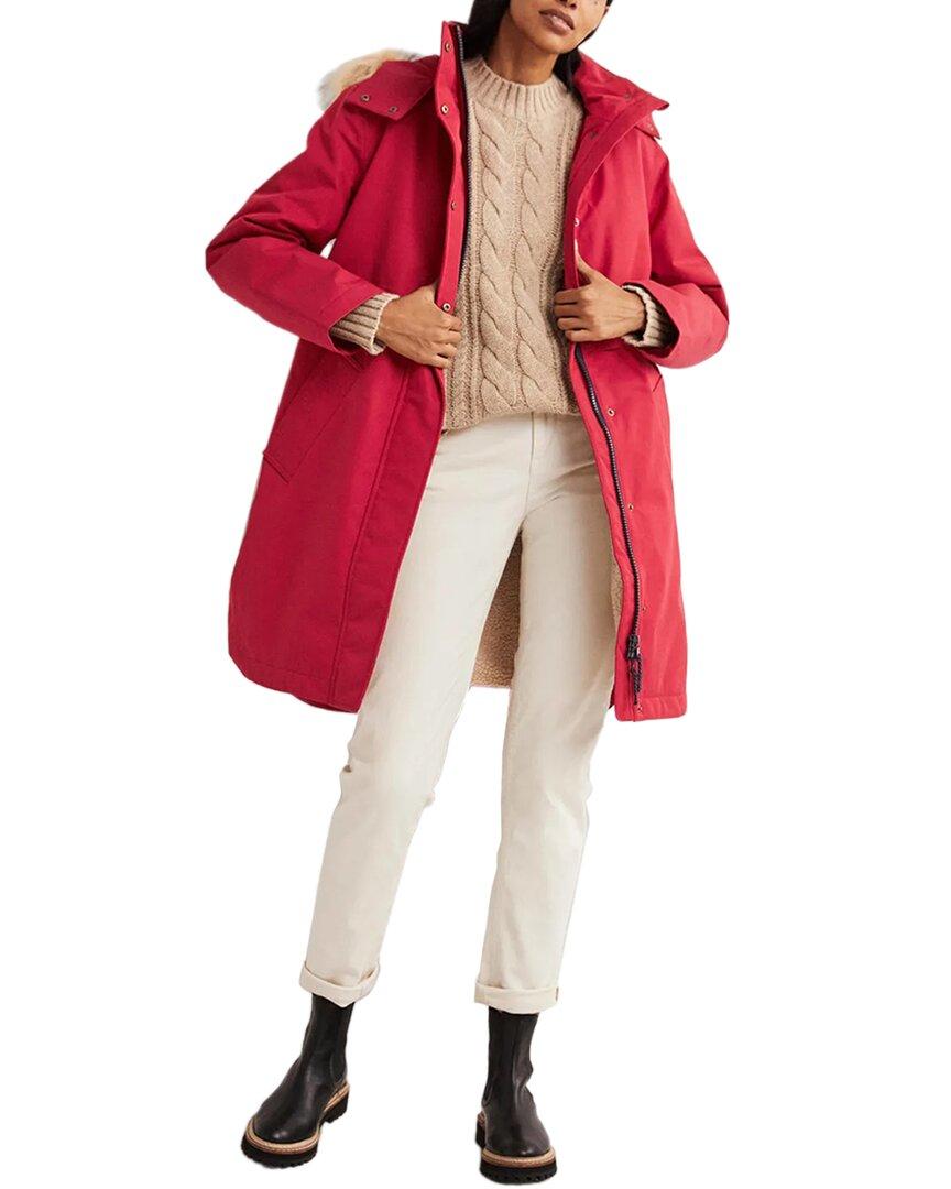 Boden Waterproof Lined Parka Coat in Red Lyst