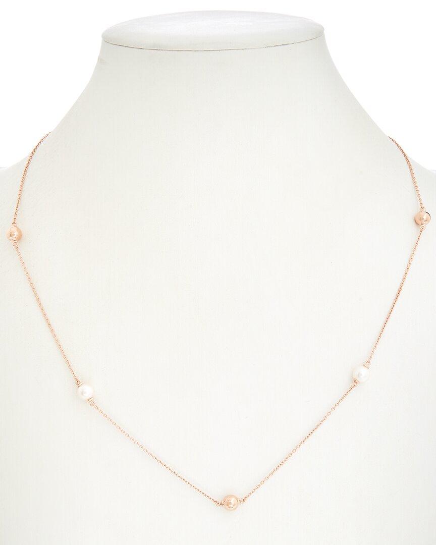 PANDORA Jewelry Rose Pearl Contemporary Necklace in Metallic | Lyst