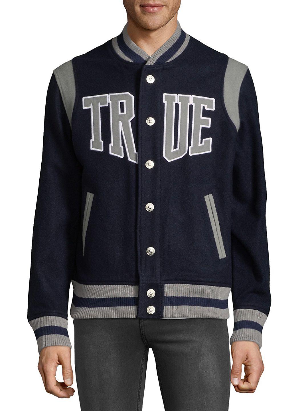 true religion letterman jacket