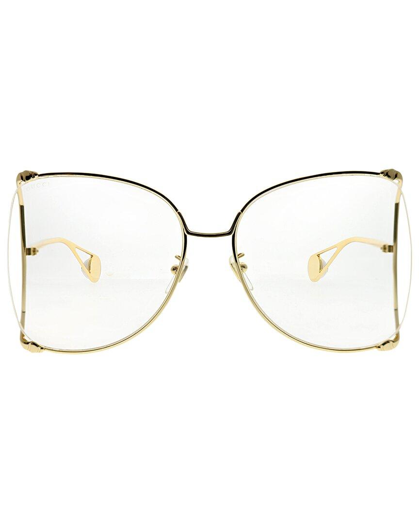 Gucci Butterfly 63mm Sunglasses in Metallic | Lyst