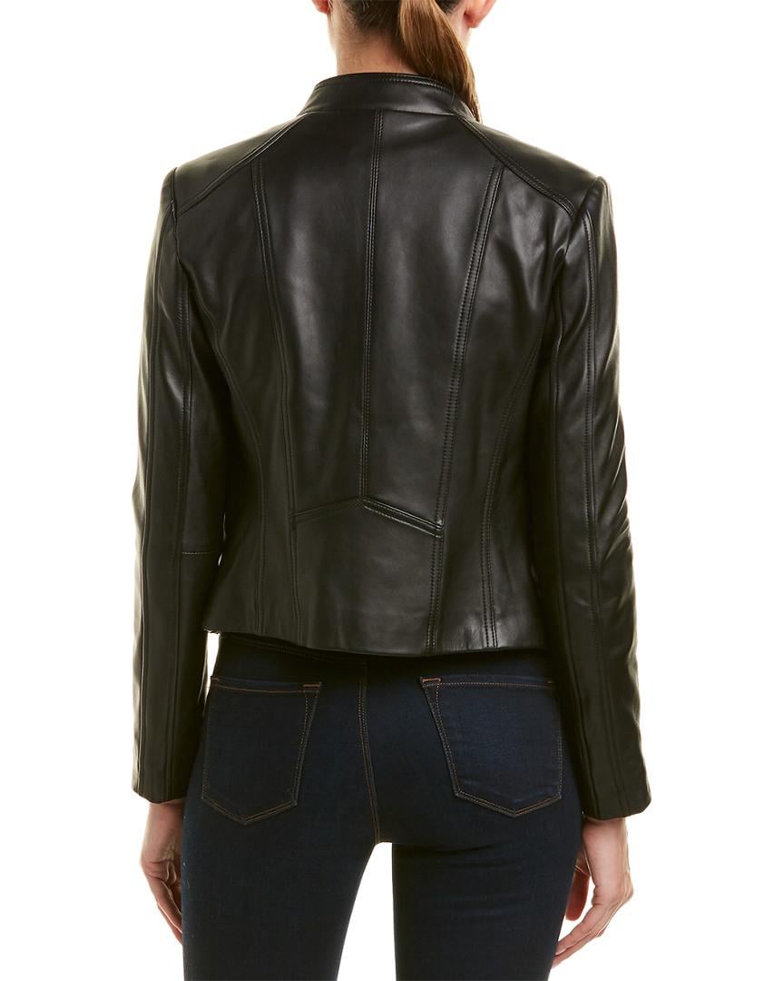 Brooks Brothers Leather Jacket in Black - Lyst