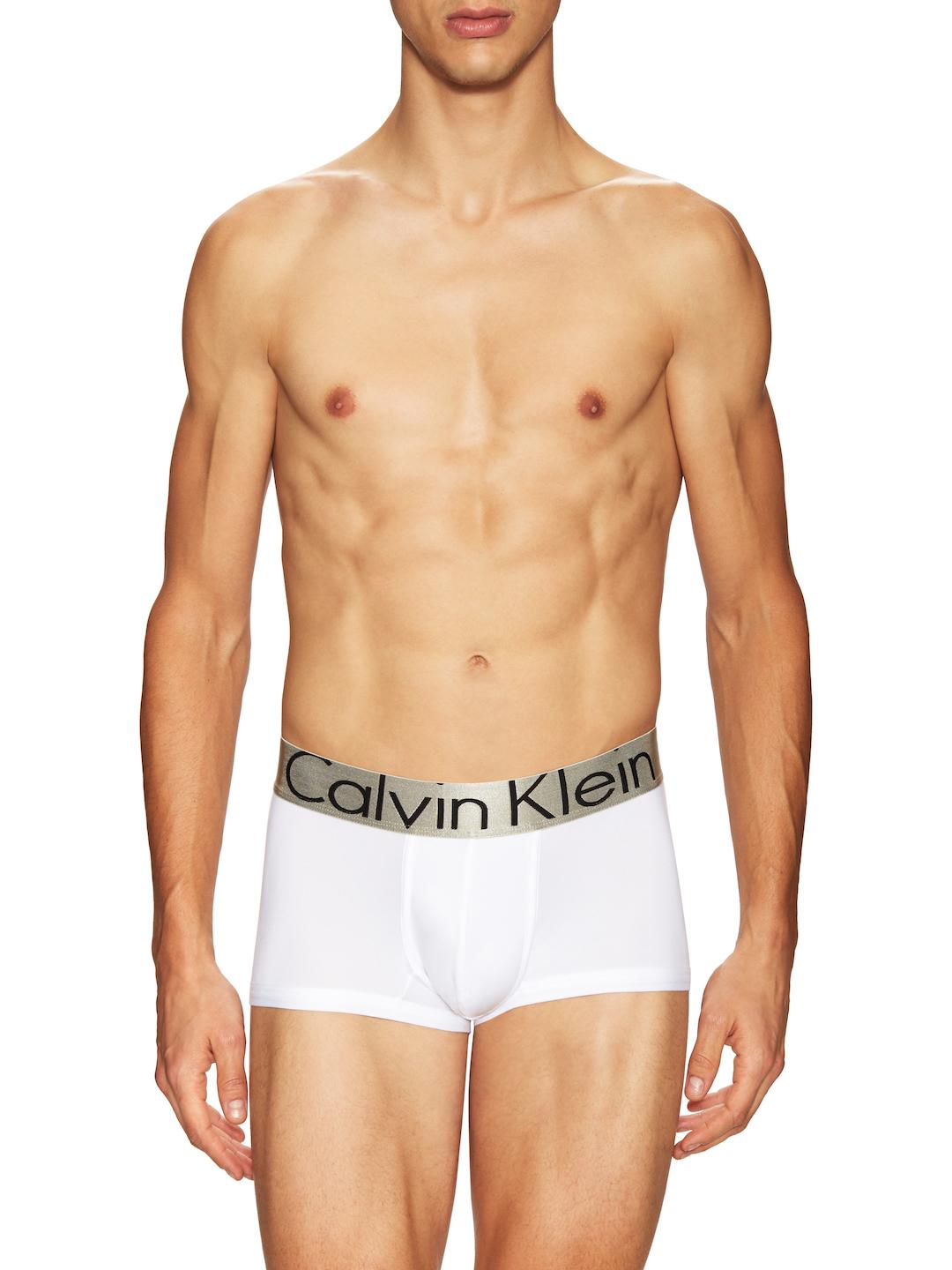 Calvin Klein Steel Microfiber Trunk in White for Men | Lyst