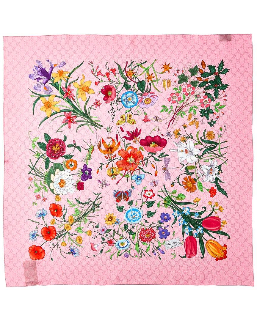 Gucci flora silk scarf new arrivals