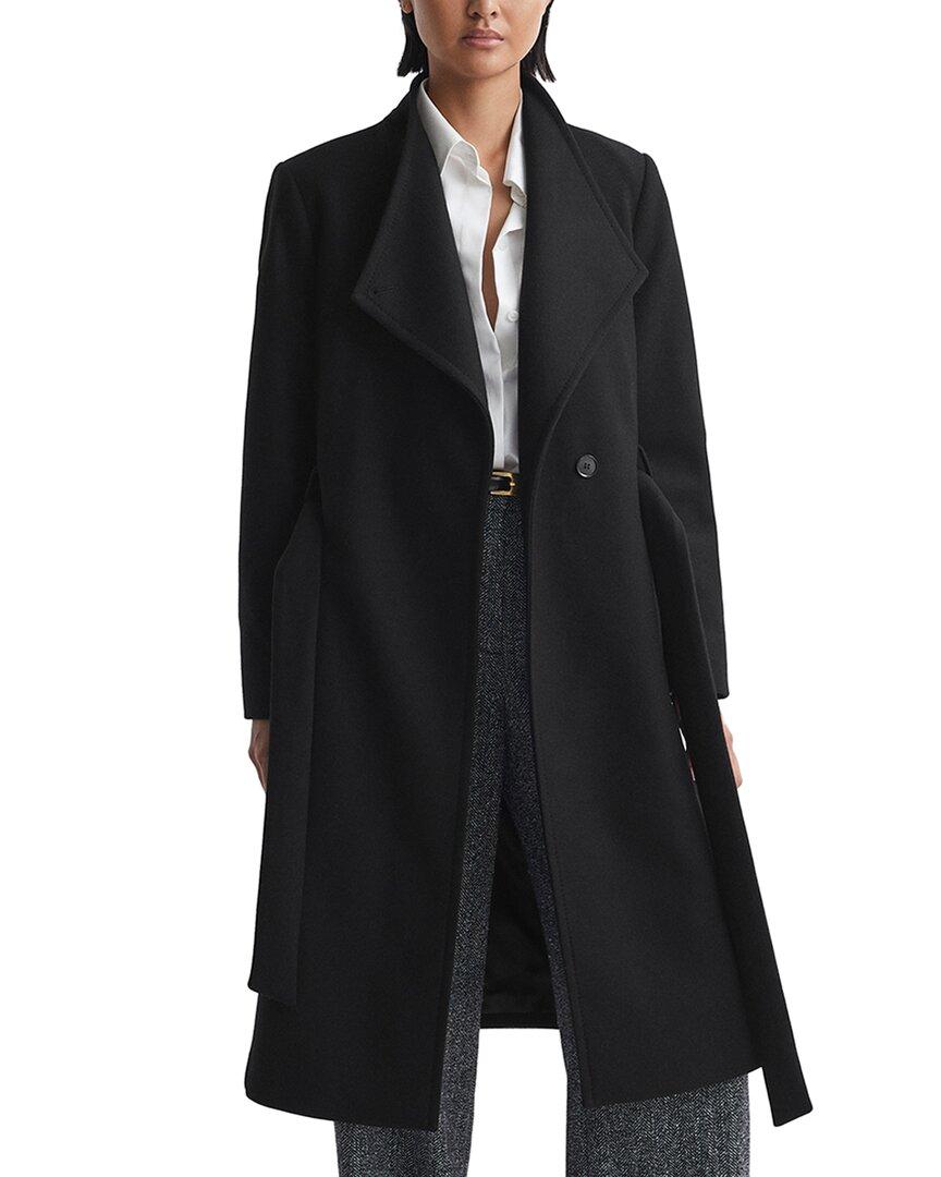 reiss freja shawl coat navy