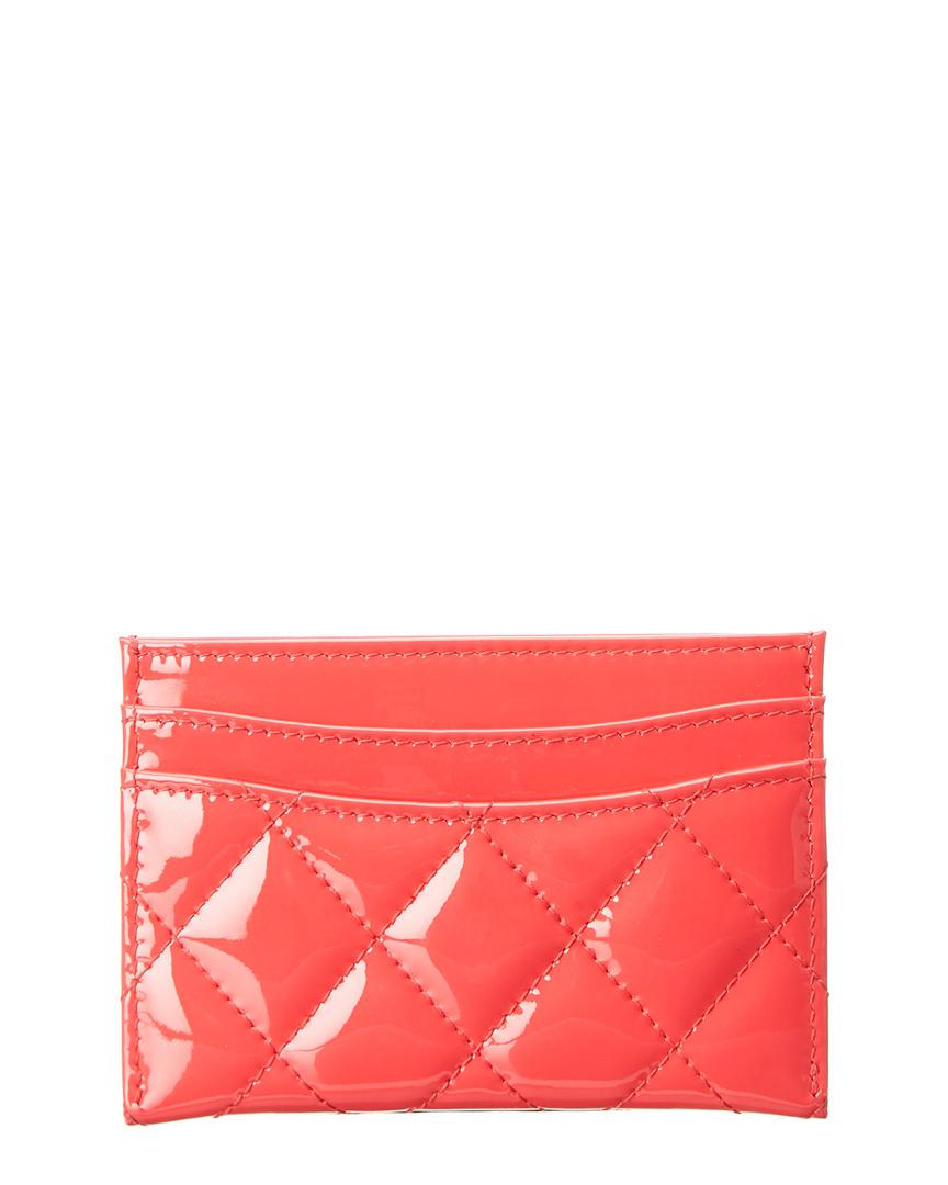 Chanel Red Patent Leather Credit Card Holder 8% off retail