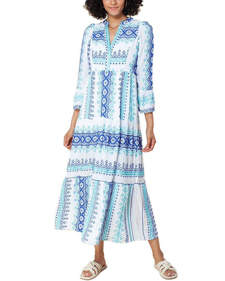 Hale Bob Embroidered Maxi Dress in Blue | Lyst