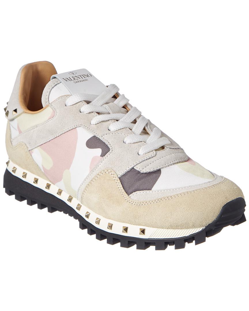 valentino white camo sneakers
