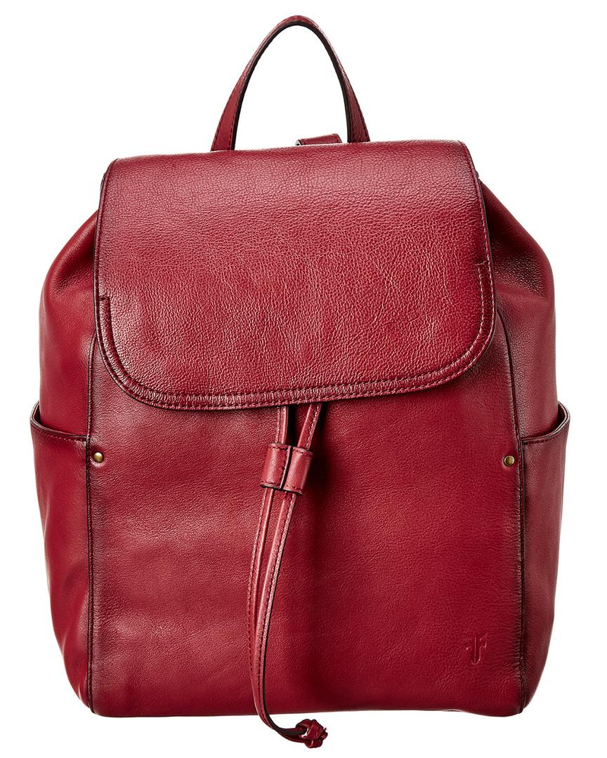 frye olivia leather backpack