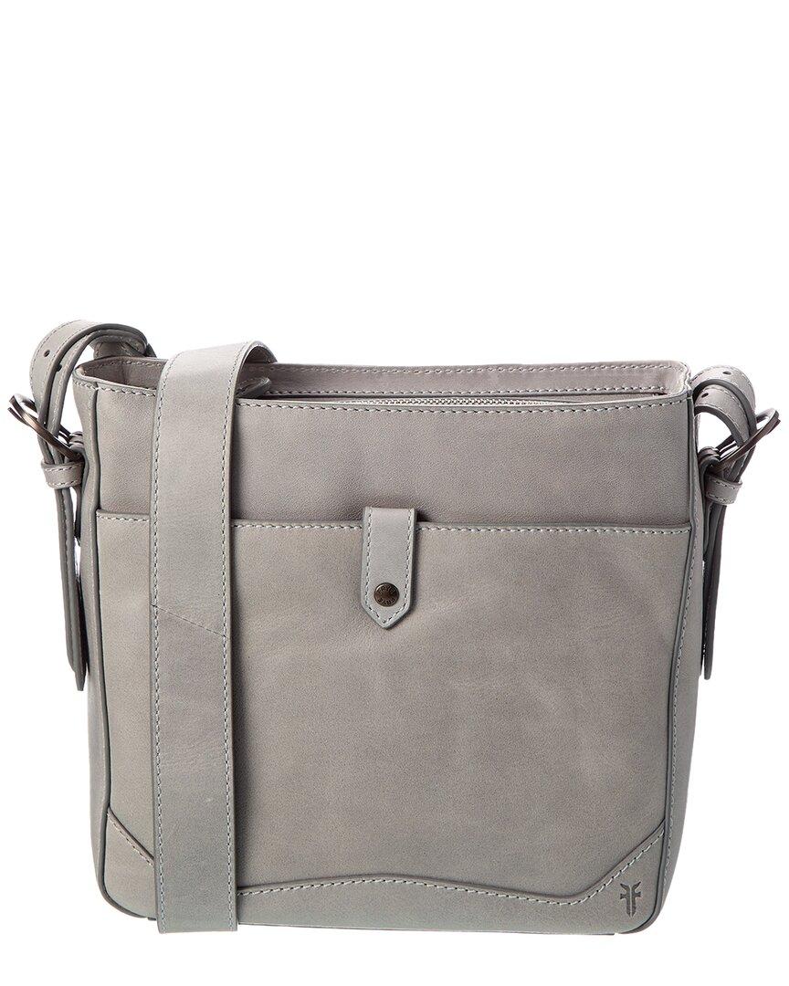 Frye Maddie Leather Messenger Bag in Gray Lyst