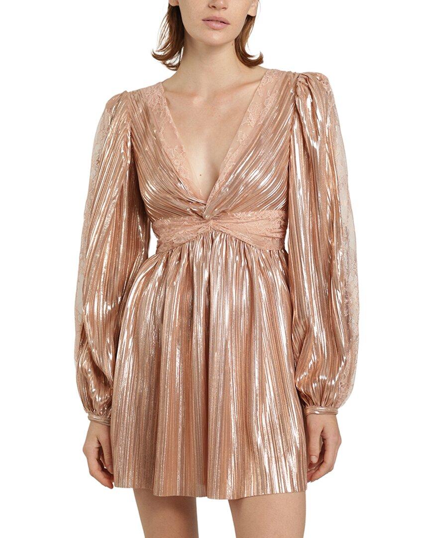 sabina musayev helena dress pink Sabina Musayev Women's Helena Metallic Tiered Maxi Dress In Hot Pink