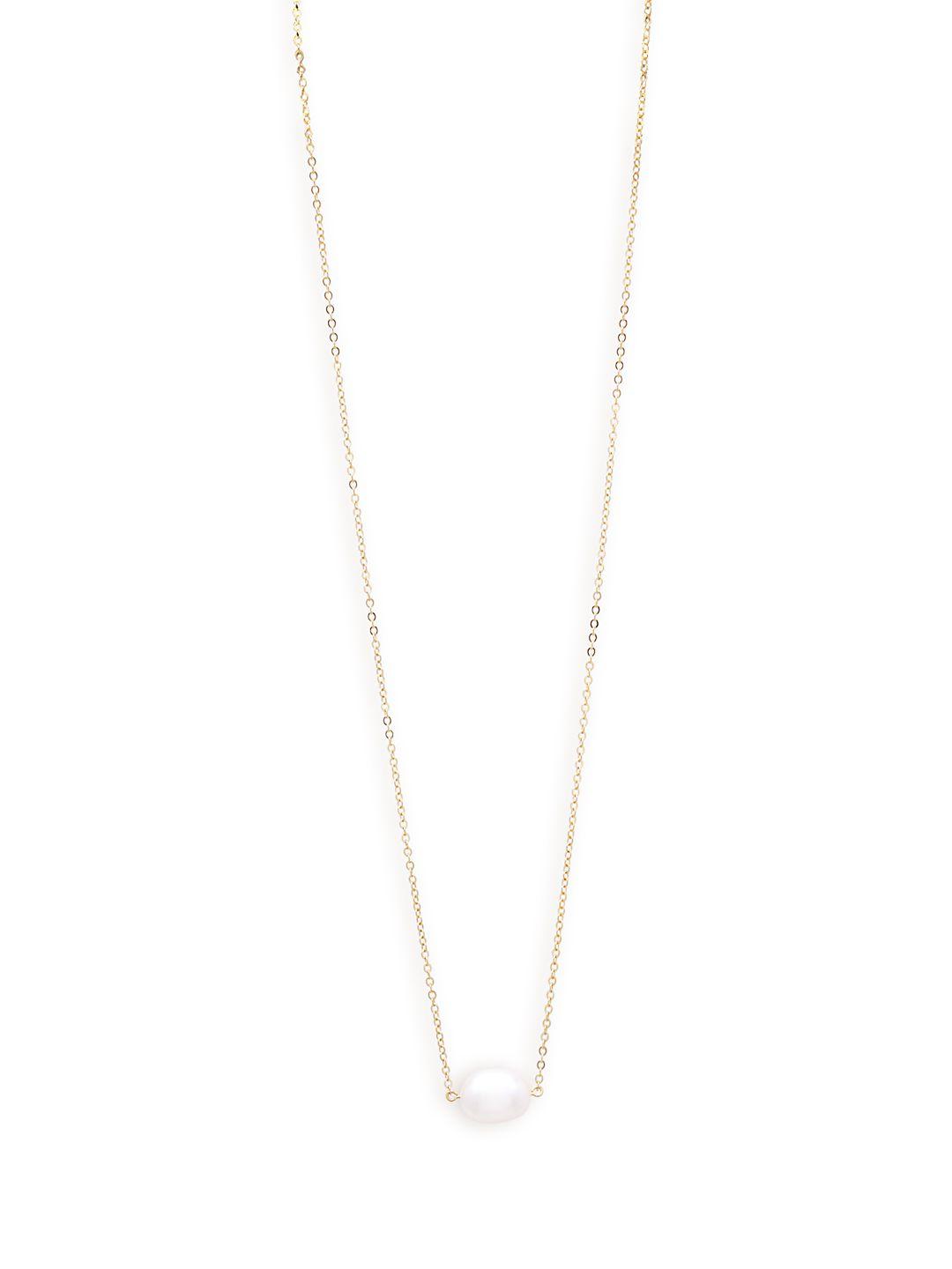 Saks Fifth Avenue 14k Yellow Gold & Faux Pearl Necklace in Metallic Lyst