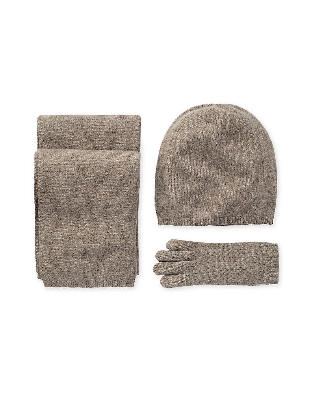 UGG Three-piece Cashmere Beanie, Scarf And Gloves Gift Set in Slate (Gray)  - Lyst