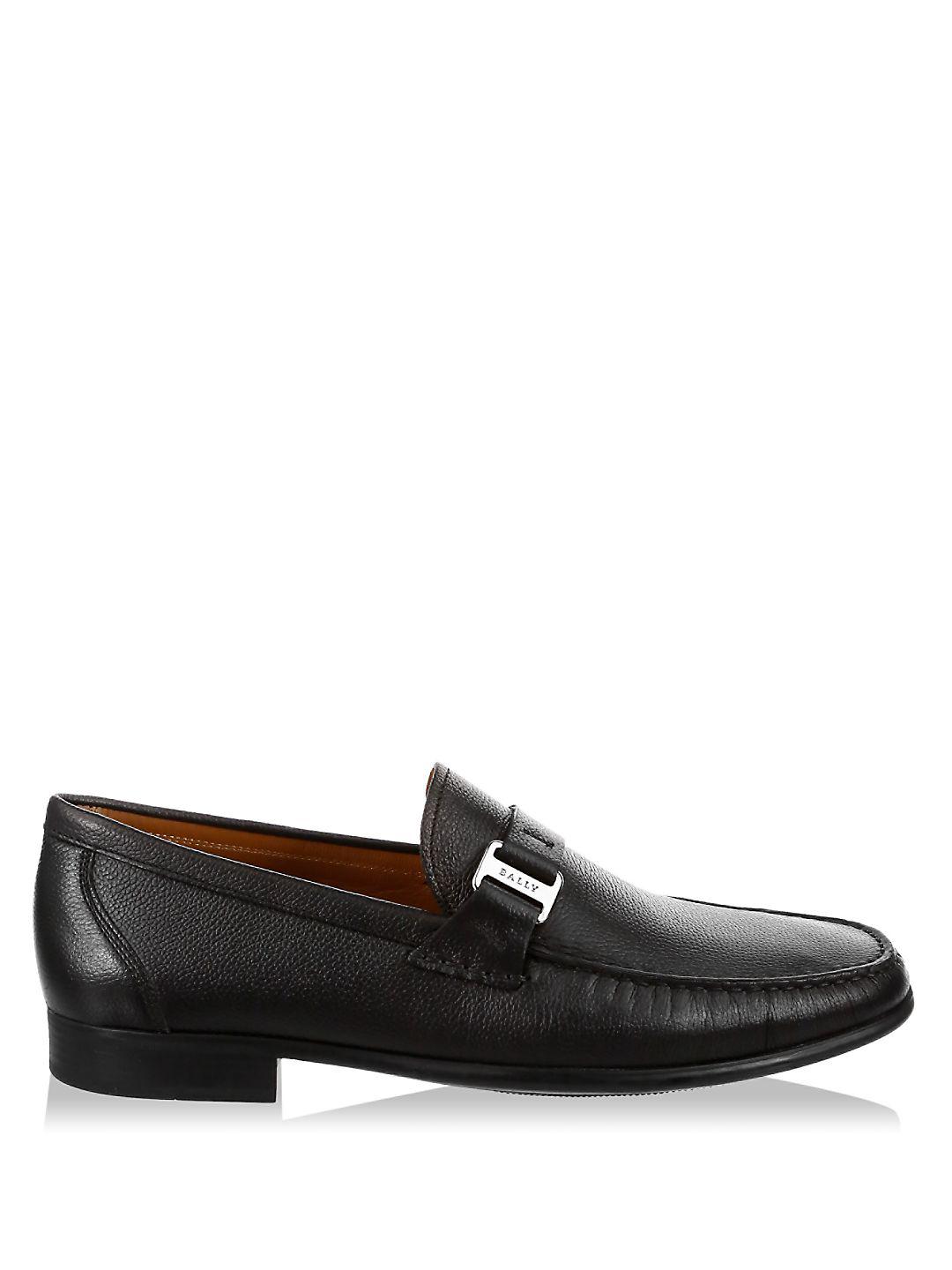 bally colbar leather loafers