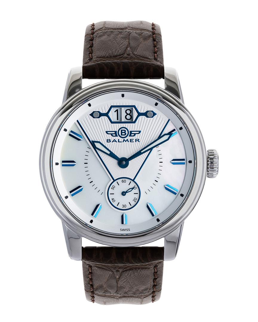 balmer men's leather watch