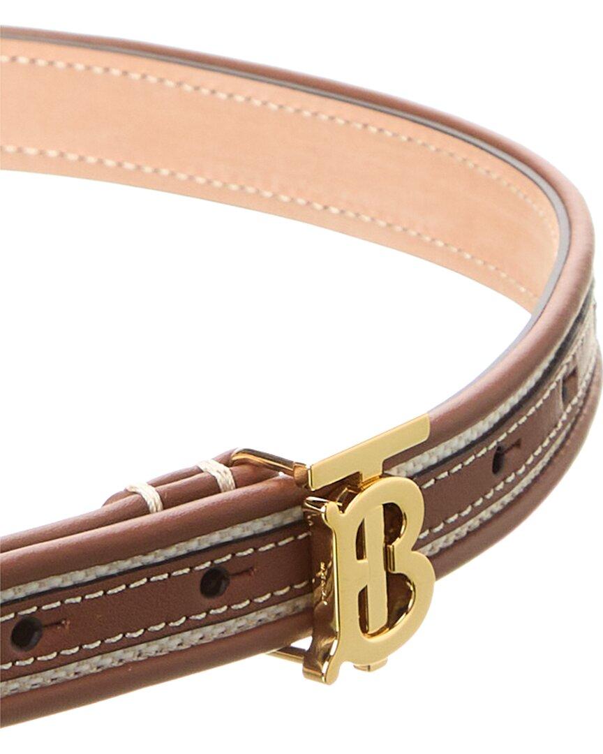 Burberry Monogram Leather Belt