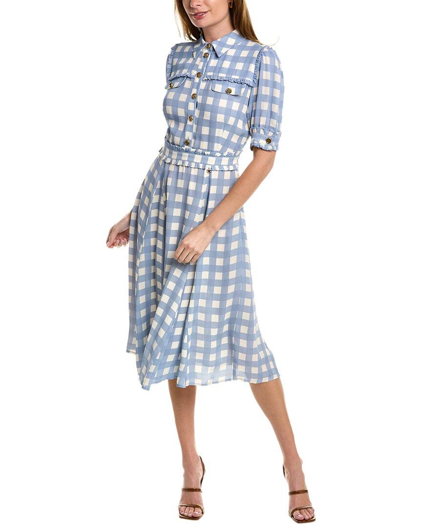Elisabetta Franchi Mini Dress in Blue | Lyst