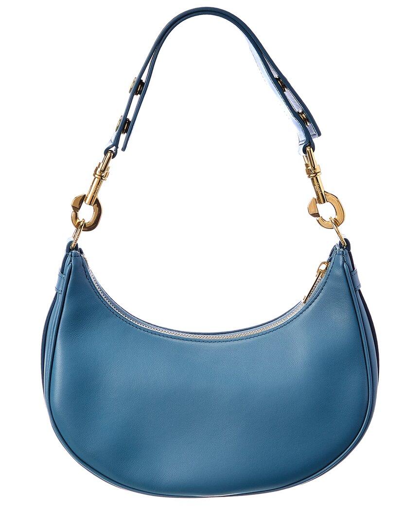 Celine Ava Strap Medium Leather Hobo Bag in Blue | Lyst