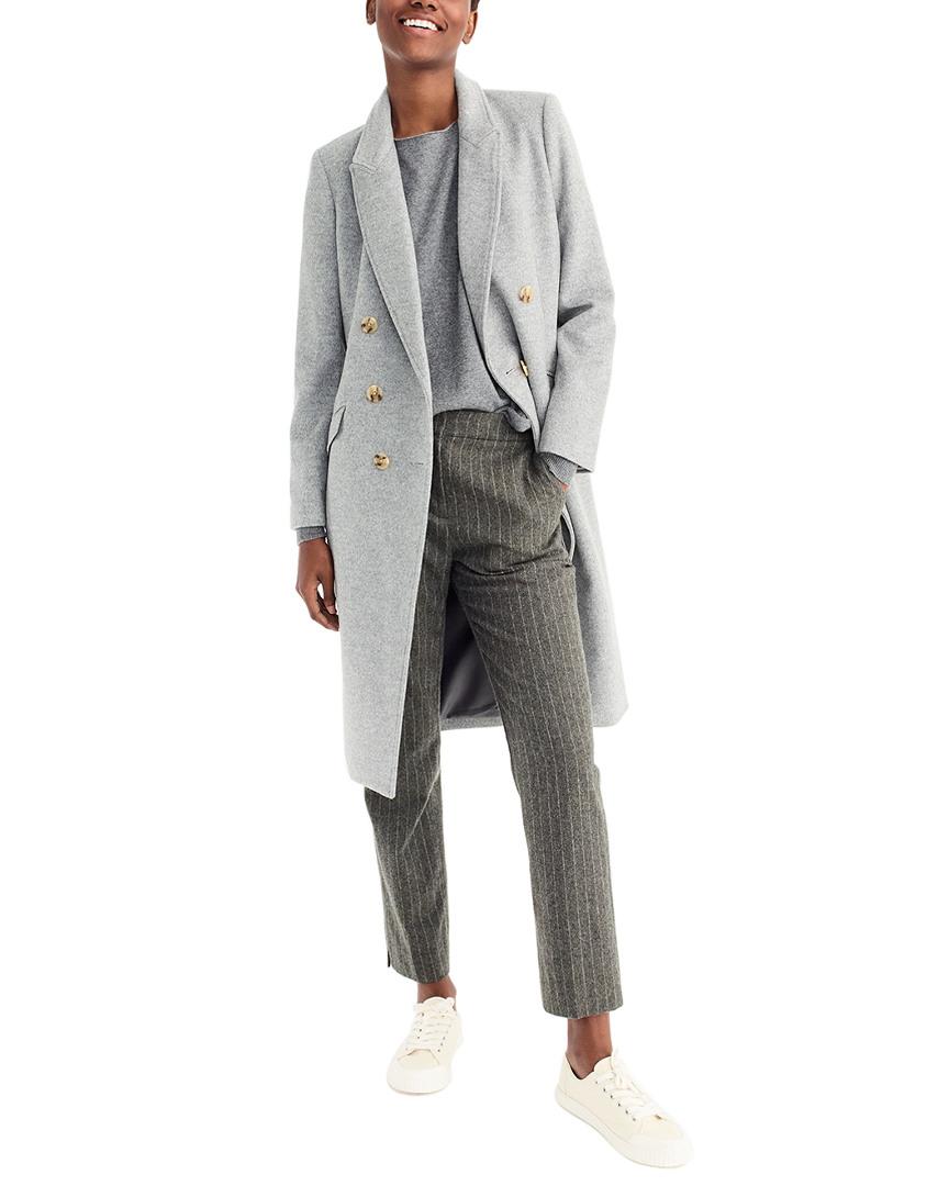 J.Crew Long Double-breasted Topcoat In Wool-cashmere in Gray - Lyst