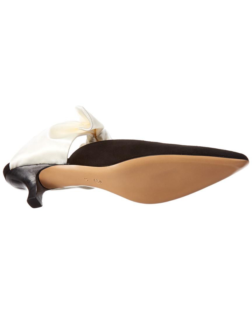 the row coco suede and satin mules