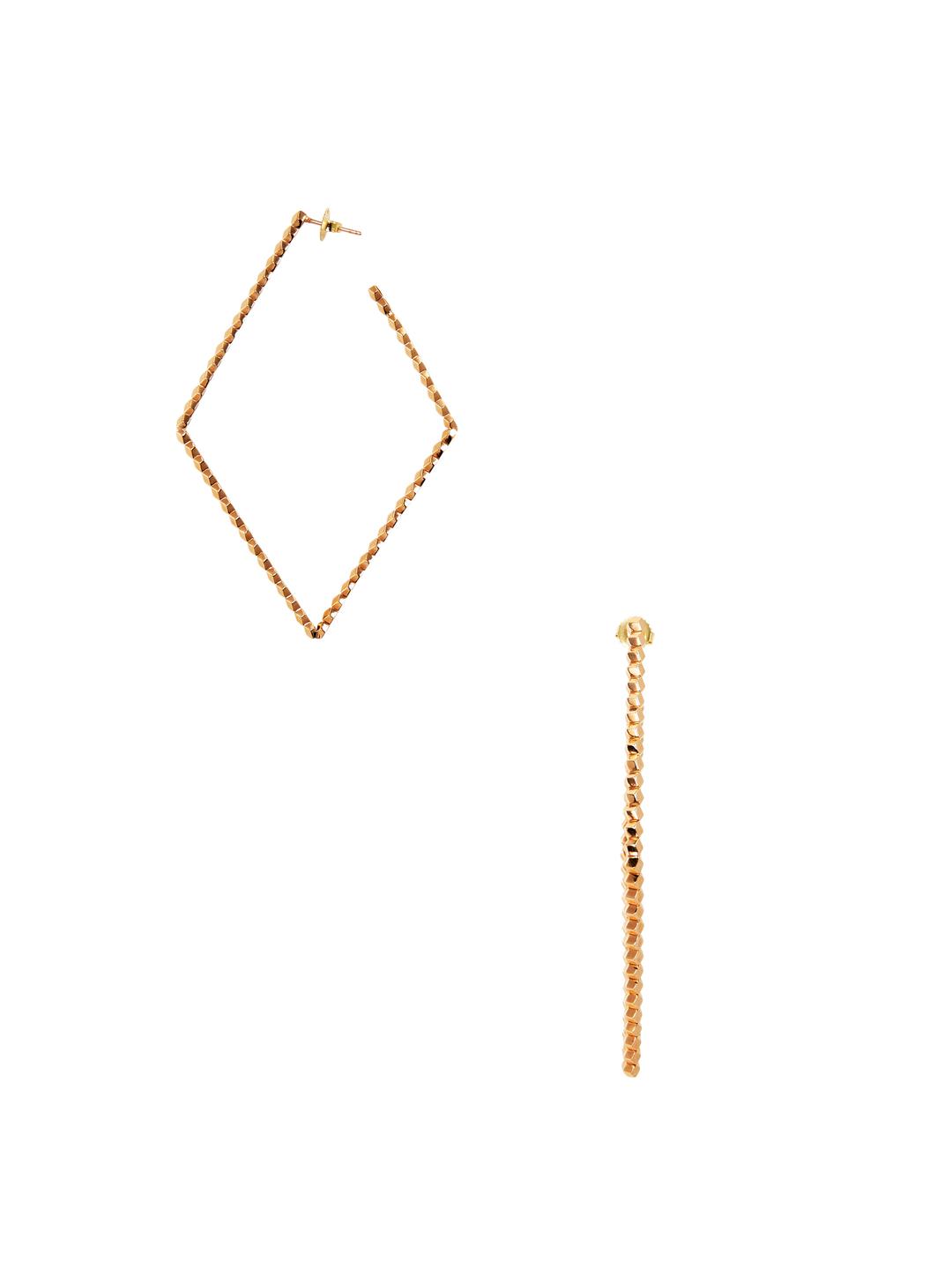 Lyst Paolo Costagli Brillante Rose Gold Diamond Shaped Hoop Gallery Previously Sold At Gilt Women S Gold Hoop Earrings